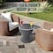 Serenelife Cool Bar Outdoor Patio Furniture and Hot Tub Side Table with 7.5 Gallon Beer and Wine Cooler (Black) SLBUB795 - alternate 4
